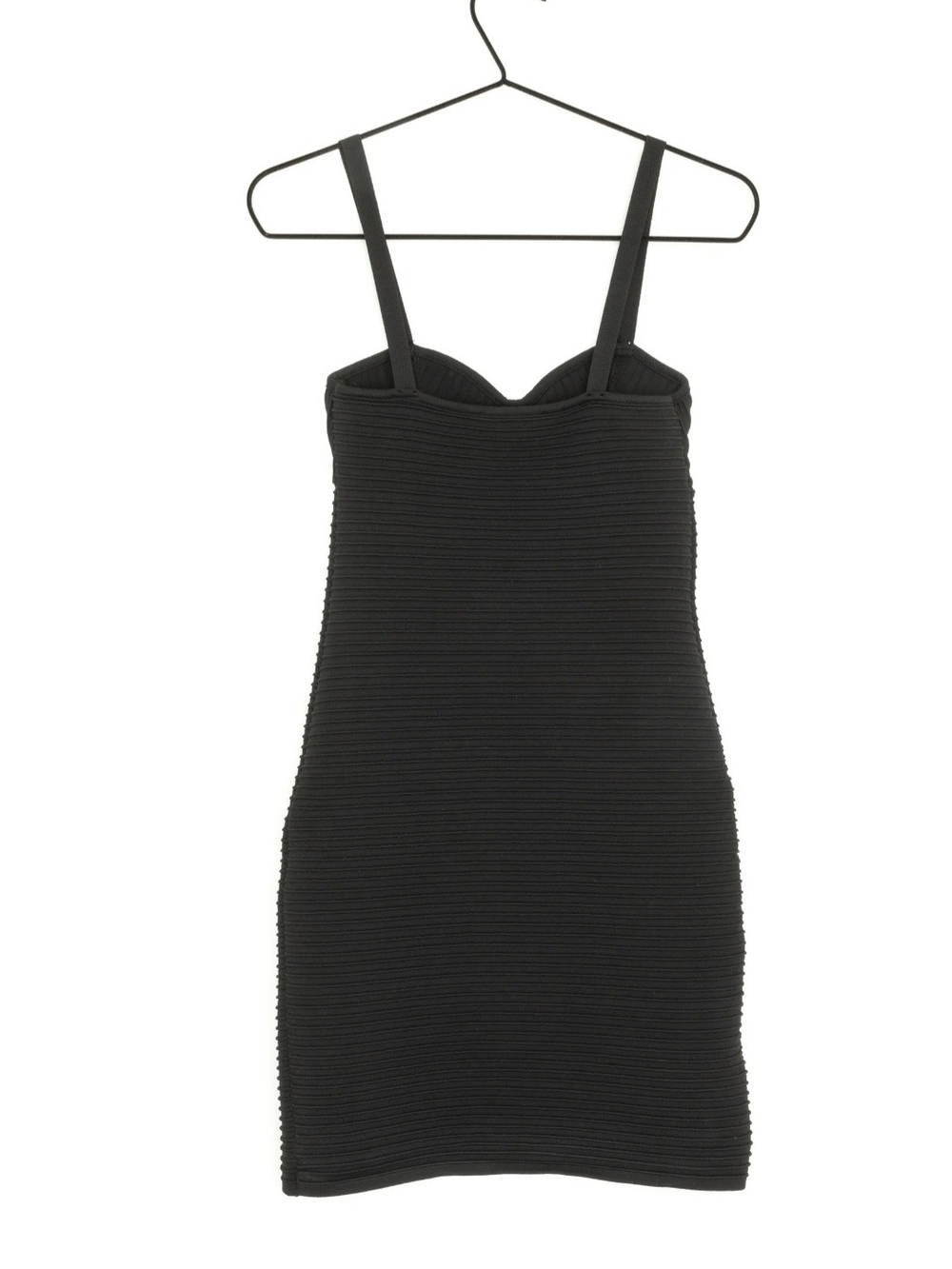 Mango Black Ribbed Bodycon Mini Dress - Picture 5 of 9
